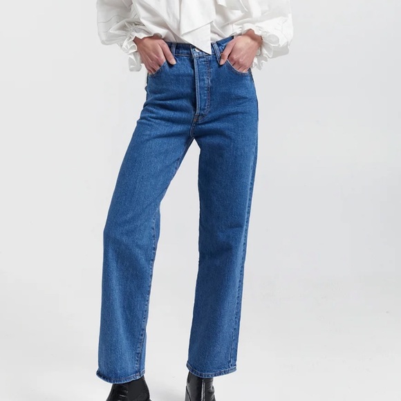 Levi’s Ribcage Straight Ankle Women's Jeans, Dark Blue, 23 size - Picture 3 of 9